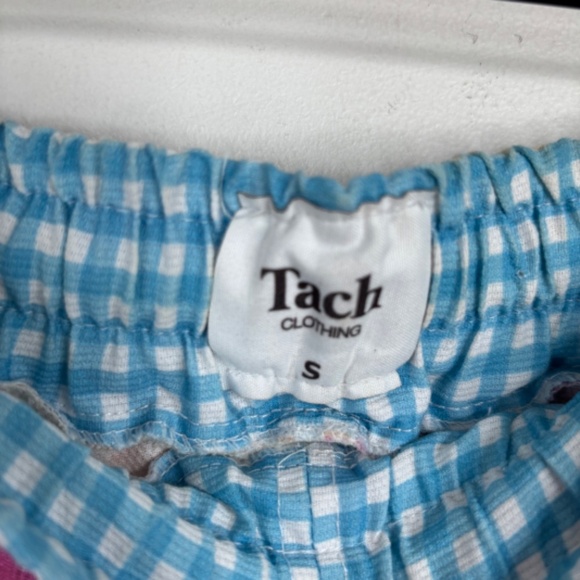 Tach Gingham Shorts S Cotton Pull On Coastal Preppy Beach Old Money Hamptons 90s - Picture 8 of 13